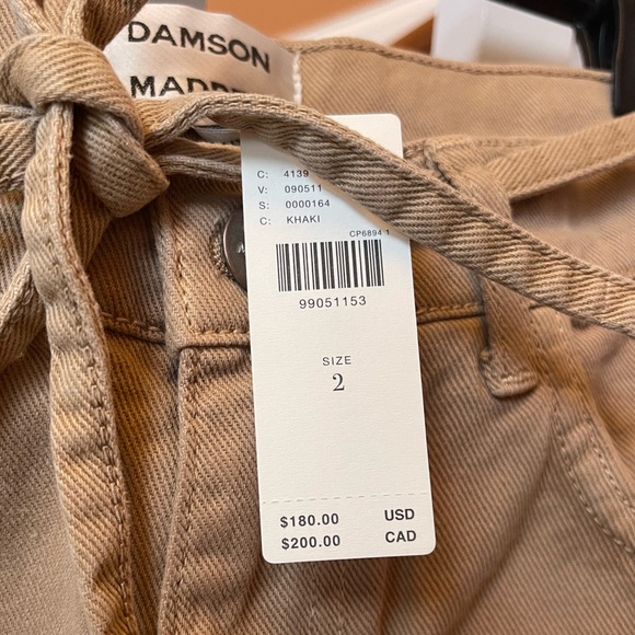 Damson Madder NWT Sz 2 or 8 (runs a little small) 100% cotton Sylvie khaki jeans - Picture 2 of 15